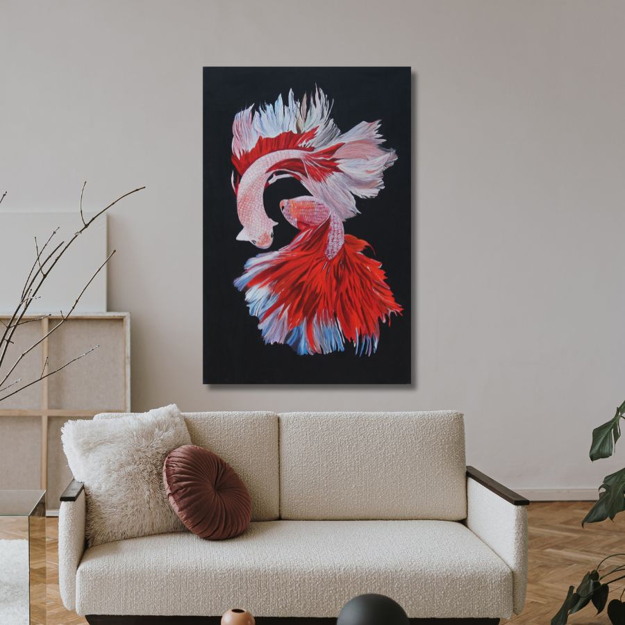 Thumbnail: Betta Fish Painting for living room