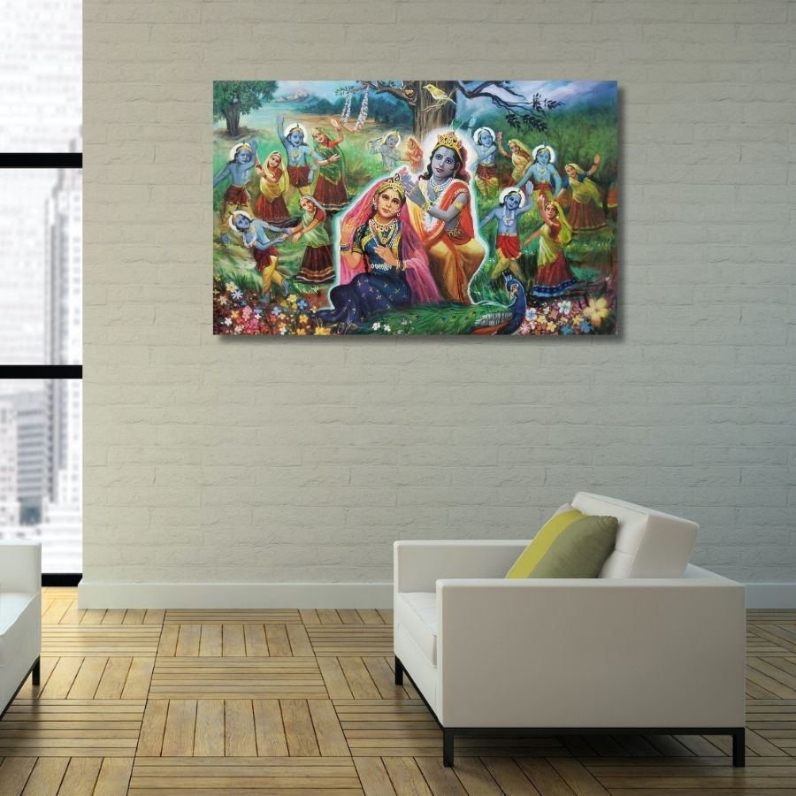 Thumbnail: shop Radha Krishna Rasleela Painting in Mulund