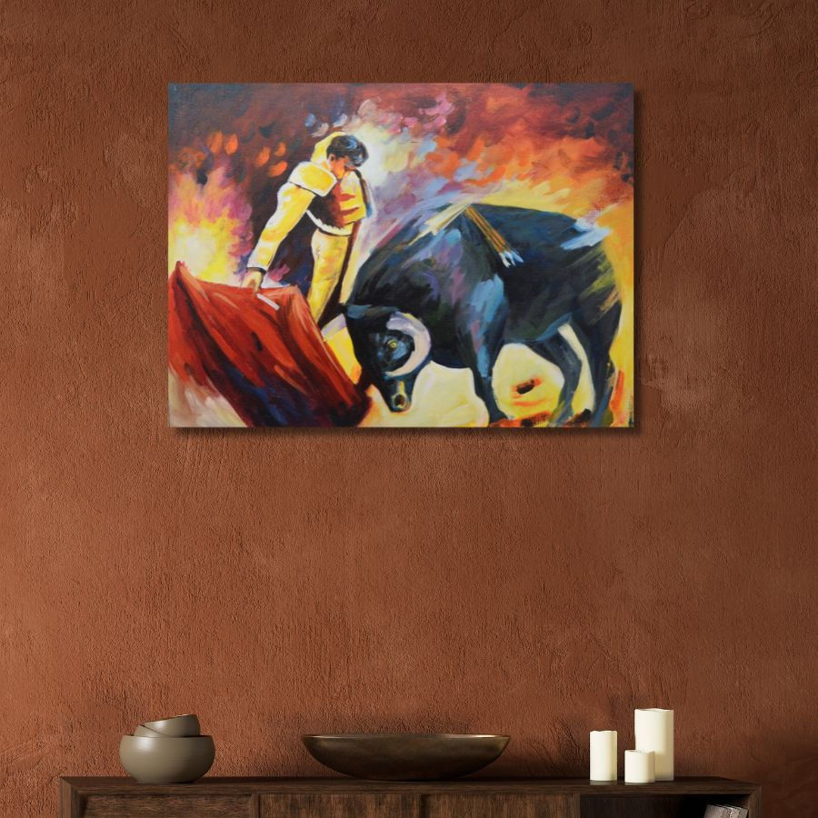 Thumbnail: original Bullfighting Paintings with frame
