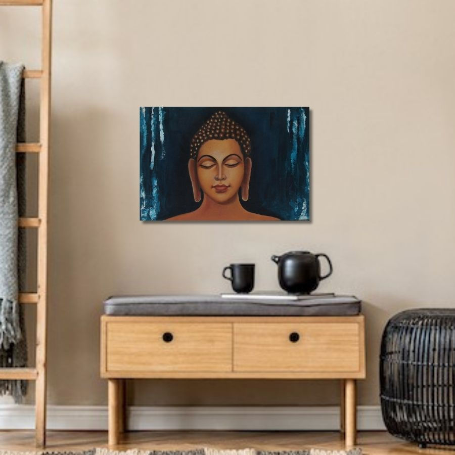 Thumbnail: art gallery gautam buddha acrylic painting in Mulund