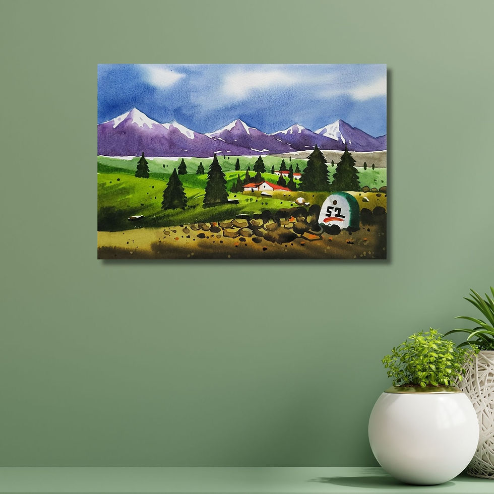 Thumbnail: best Village Watercolor Painting art gallery India