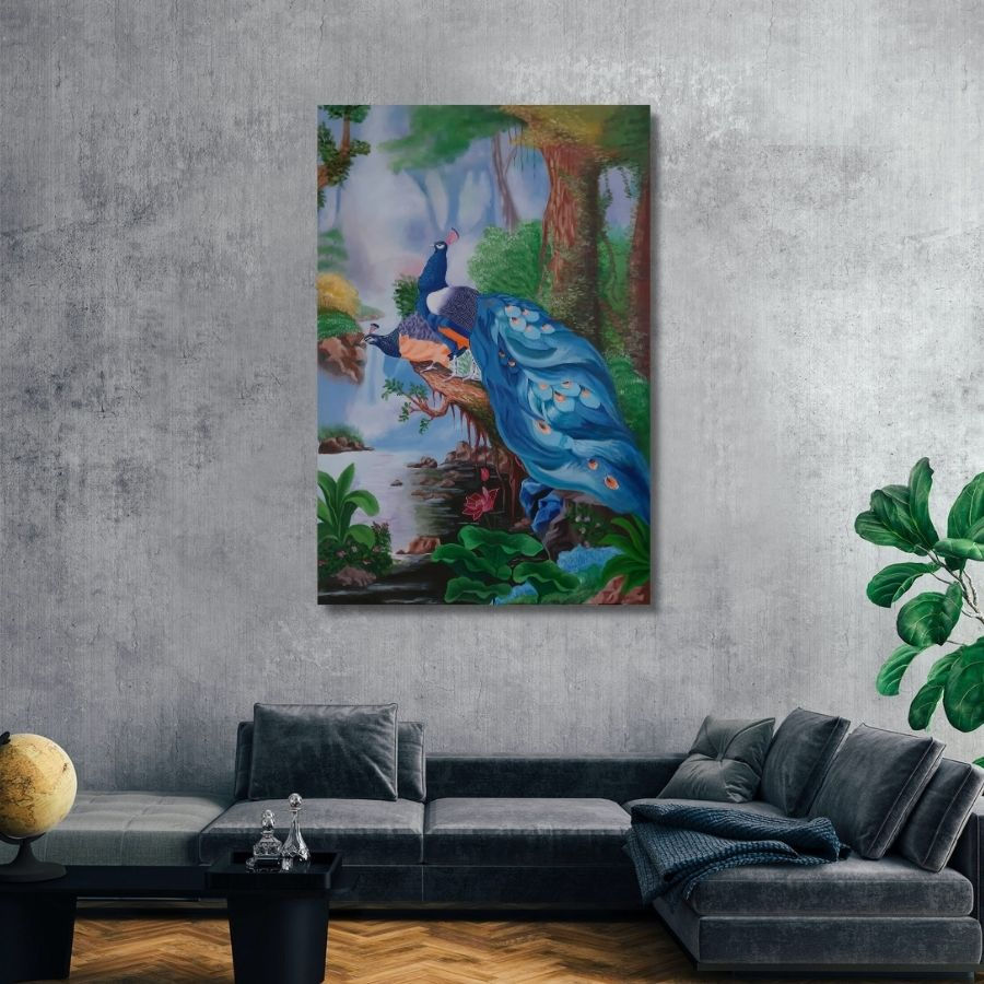 Thumbnail: shop Peacock Painting in Mumbai