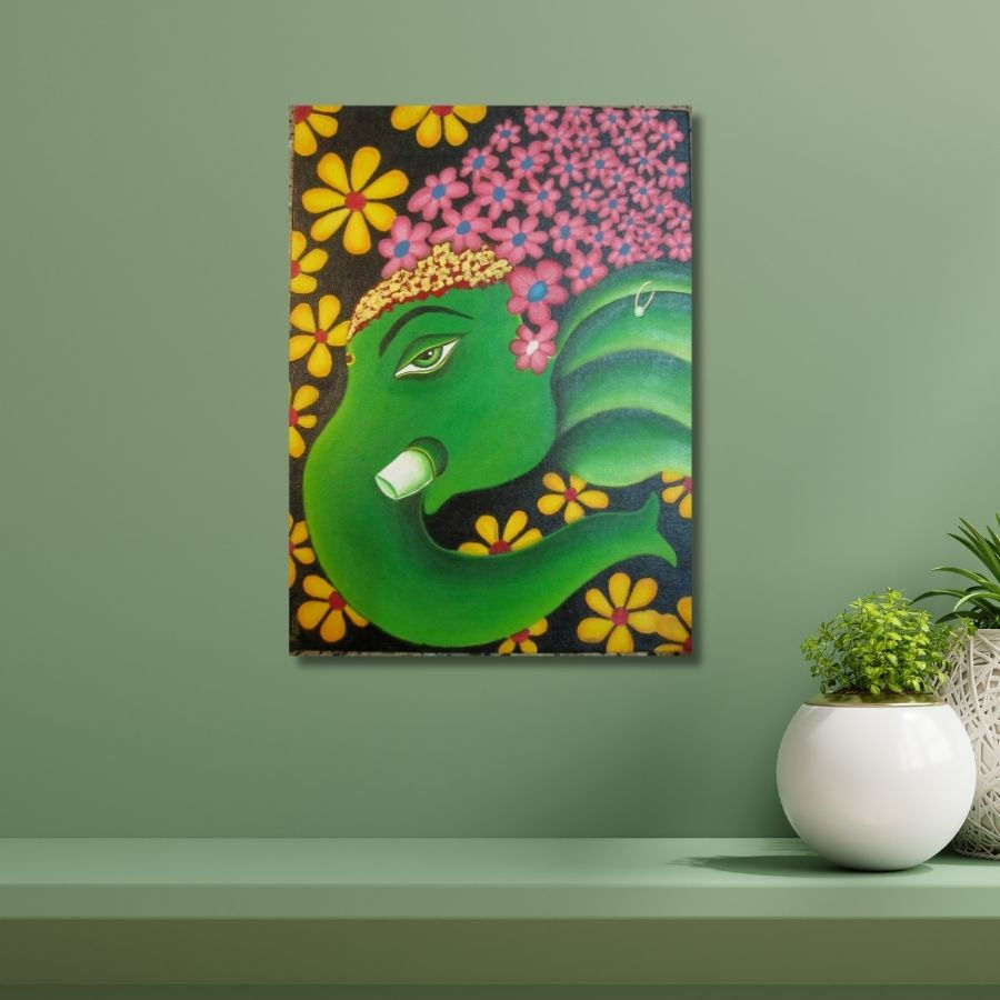 Thumbnail: handmade Modern Art Ganesha