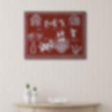 Canvas Warli Painting Bullock Cart And Calibration