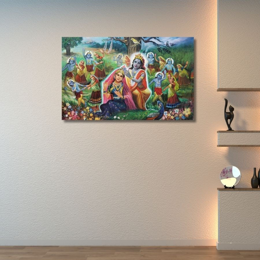 Thumbnail: Radha Krishna Rasleela Painting for living room