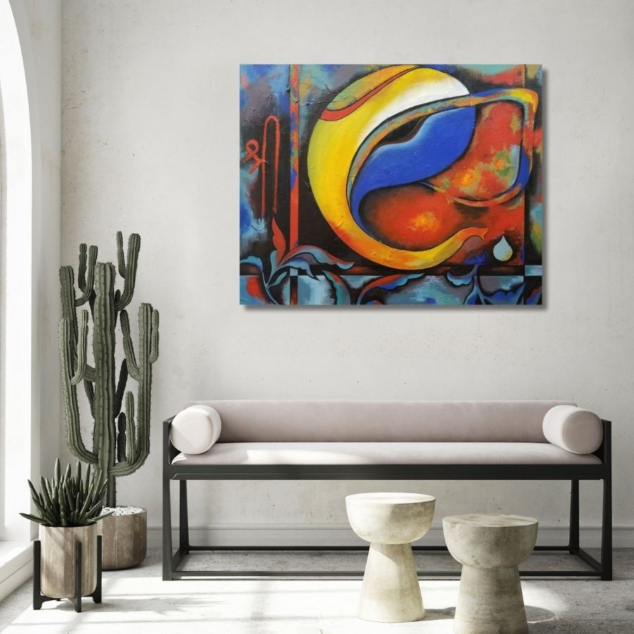 Thumbnail: shop Abstract Ganesha Painting in Mulund