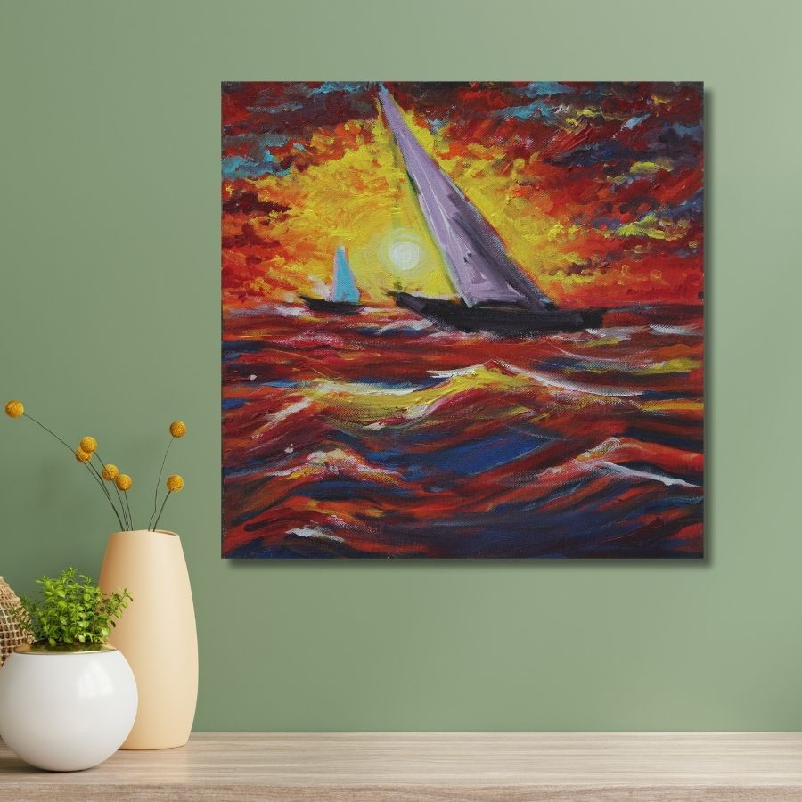 Thumbnail: shop Sea Wave Painting in Mumbai