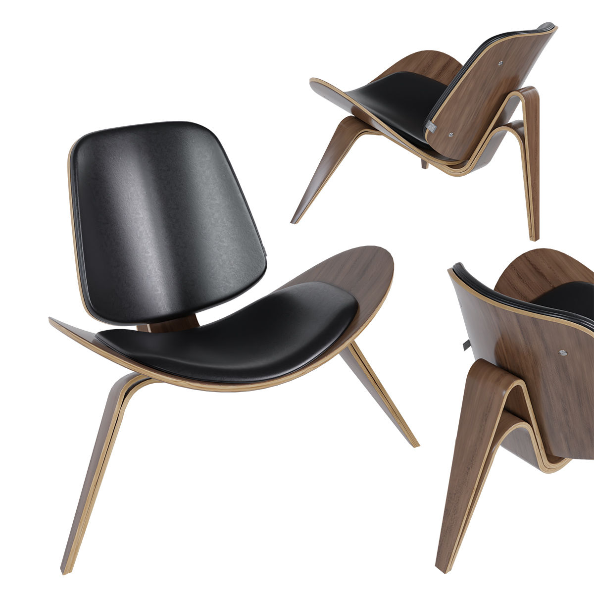 Lilly Shell Lounge Chair houzz 3d blender gratis free