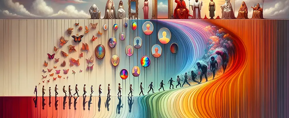 DALL·E 2024-02-23 11.57.00 - Visualize the concept of narcissism in a wide, horizontal for