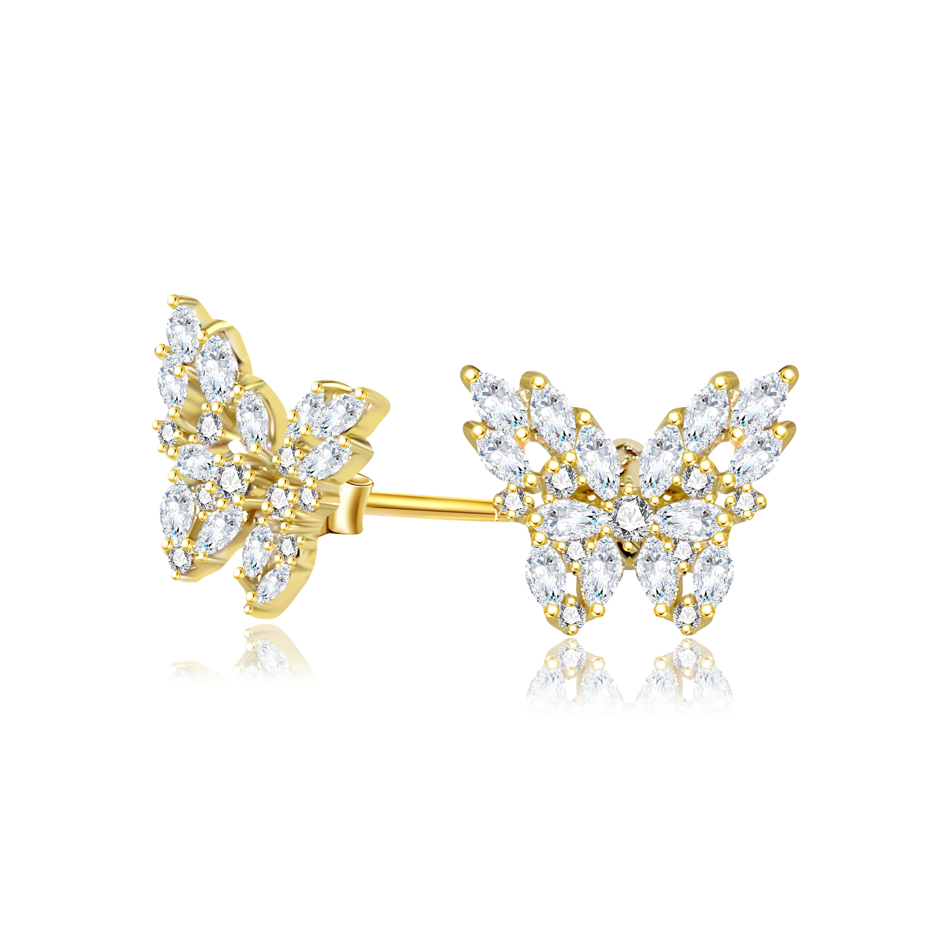 Gold Vermeil Butterfly Earrings