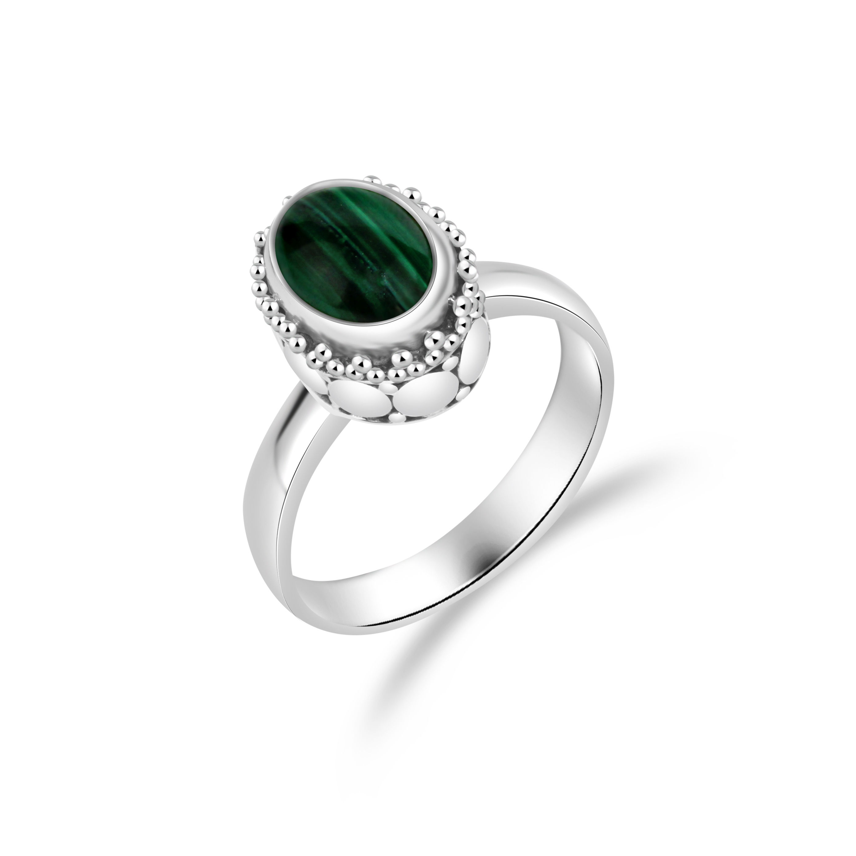 Handmade Malachite 925 Sterling Silver Ring
