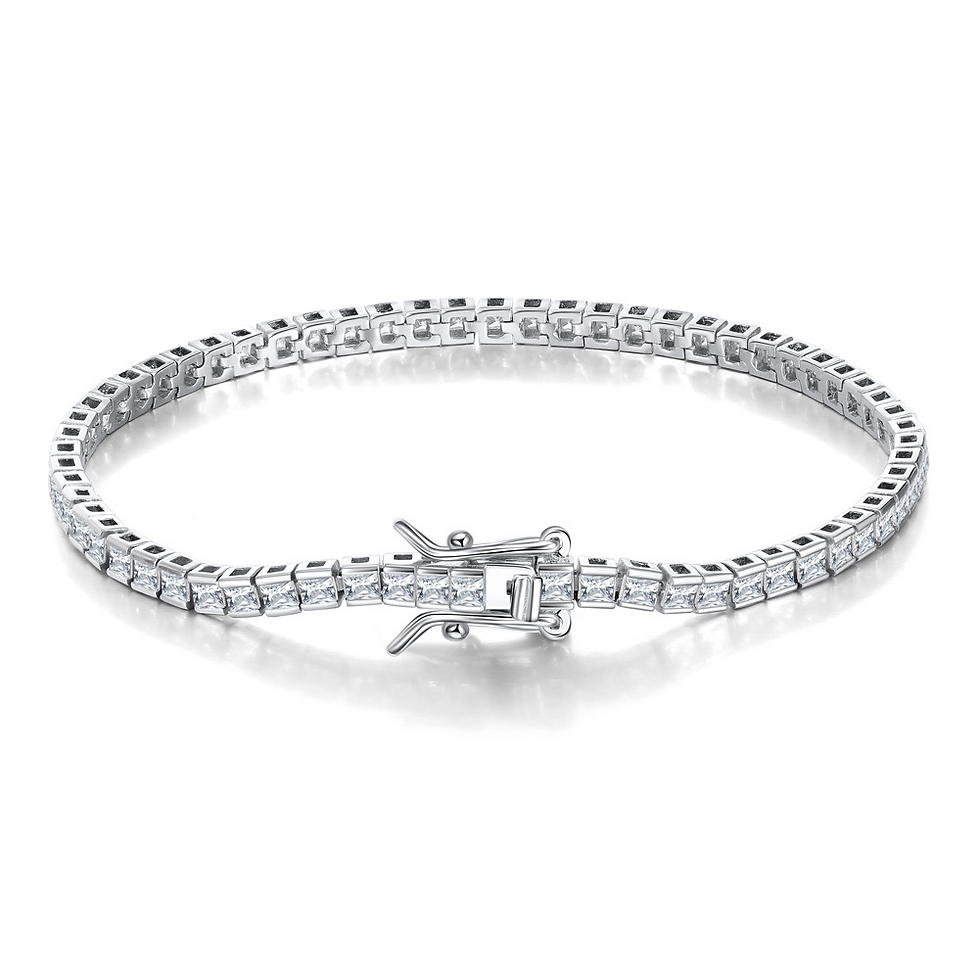 925 Sterling Silver Tennis Chain Bracelet