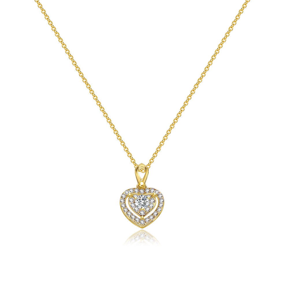 Gold Vermeil Heart Pendant Necklace