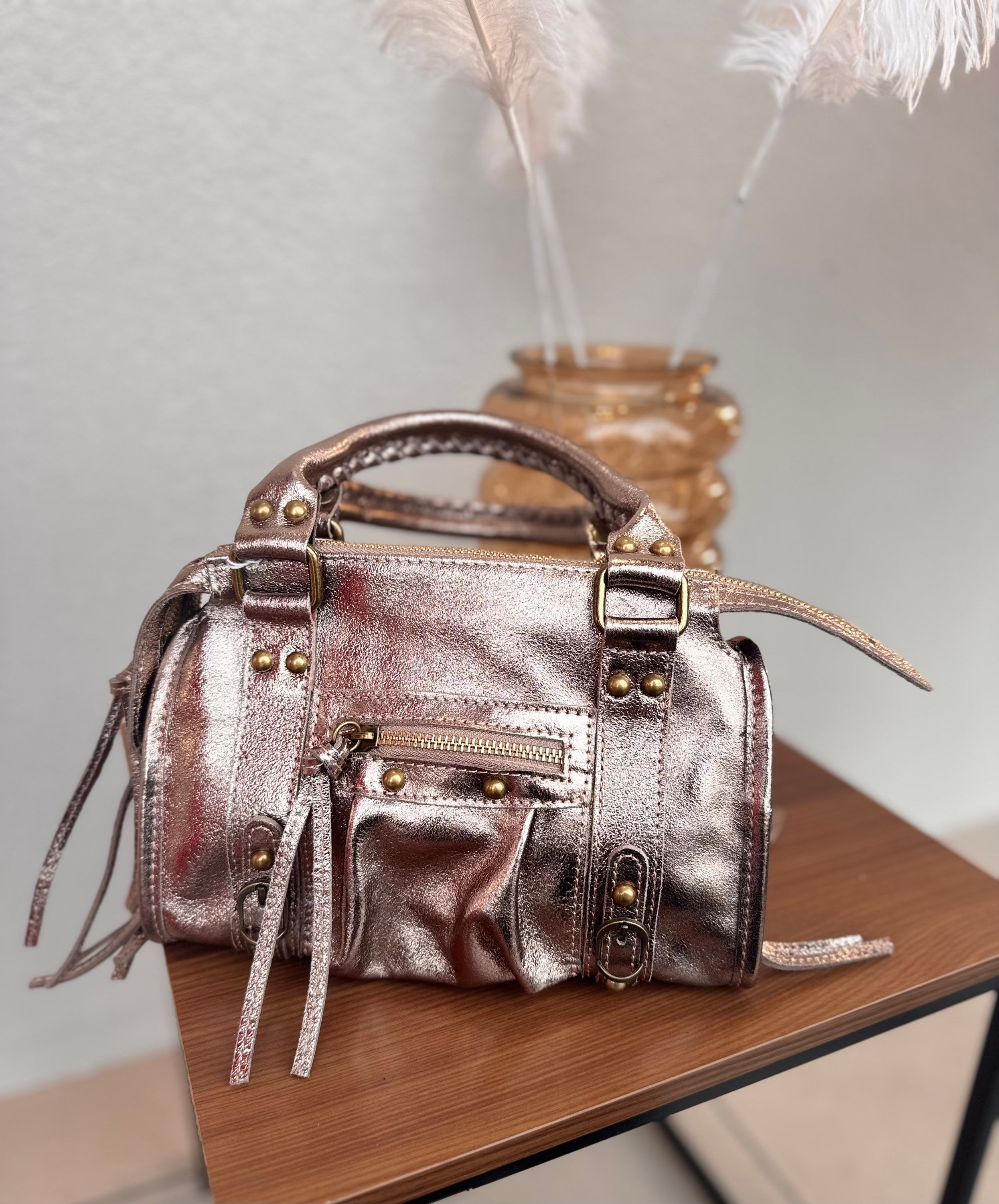 Sac à main bronze 