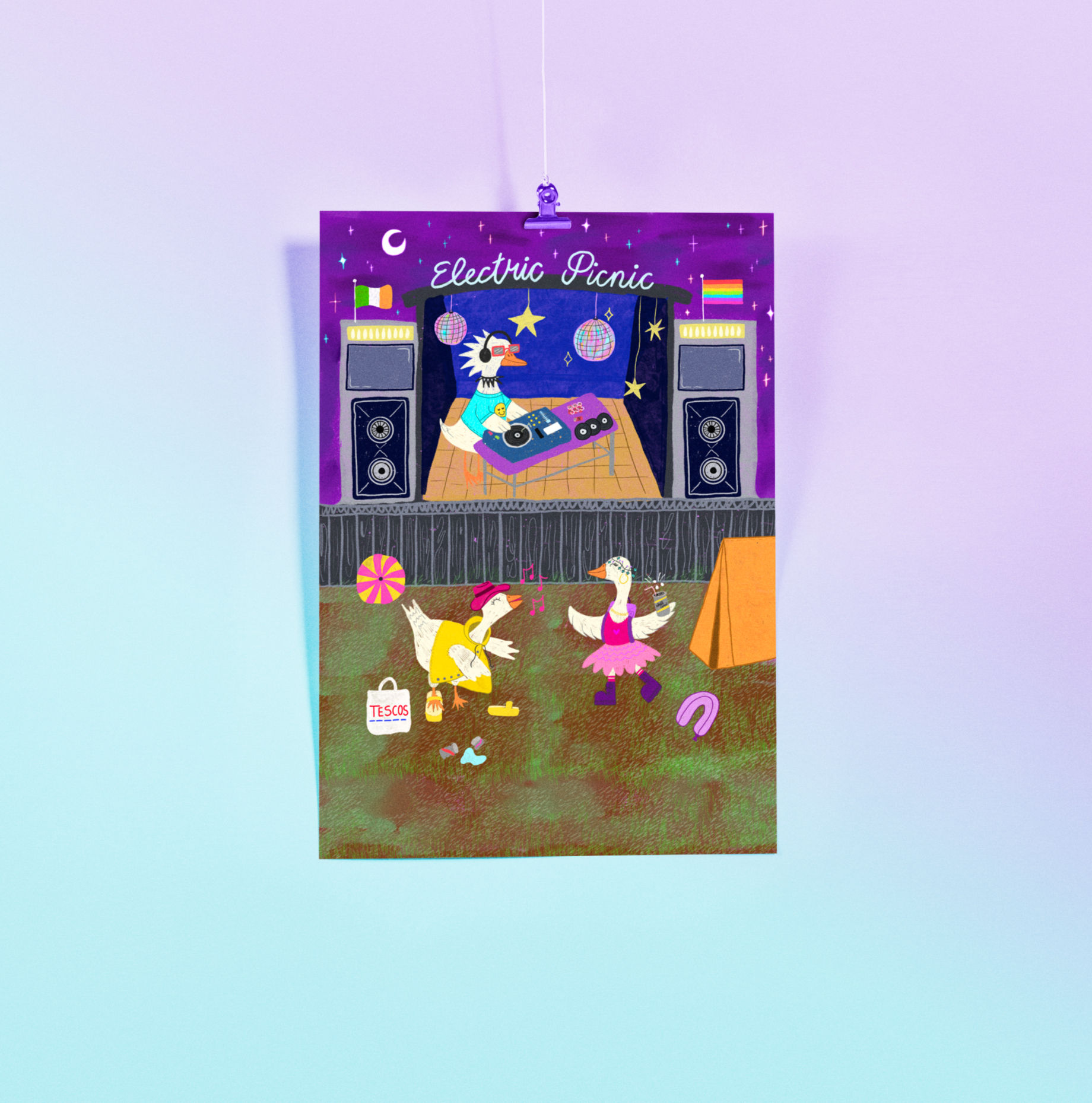 Electric picnic goose gang