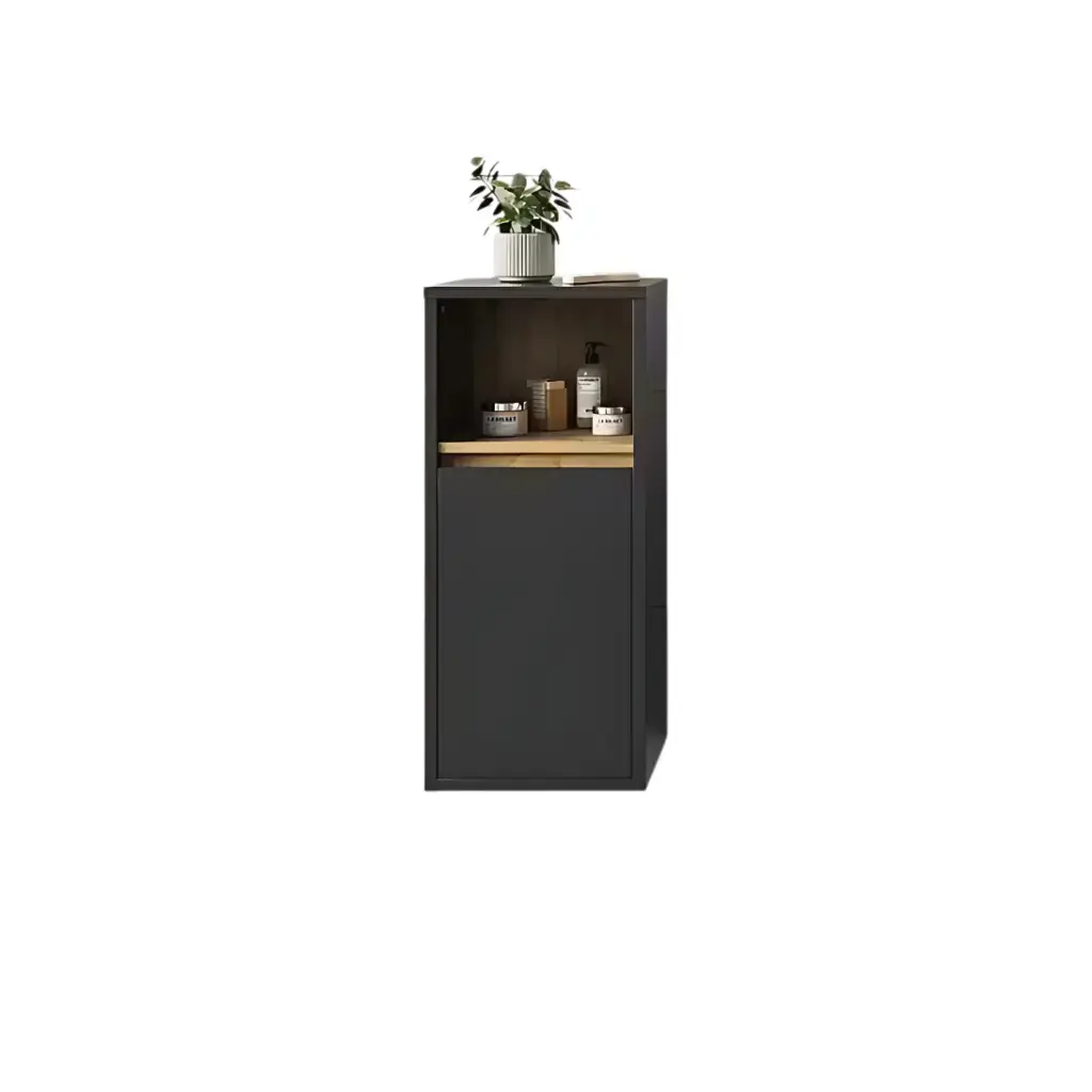 Organizador de baño moderno Vermentino | Mueble auxiliar con almacenamiento