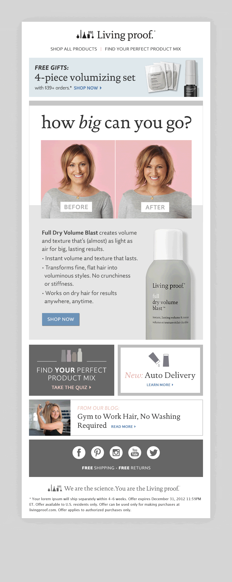 Living Proof Email Jussi Gamache Design