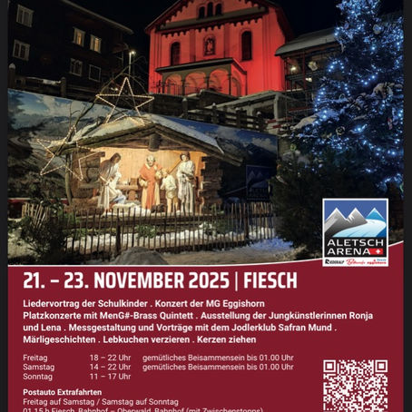 Gommer Adventsmärt 21.-23.11.25 in Fiesch