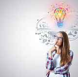 business idea concept with young thinkin