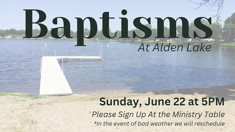 Baptism June 5pm