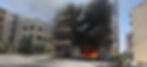 © UNOCHA/Ali Haj Suleiman | A building burns in Sweida City in western Syria, as hostilities broke out during July 2025.