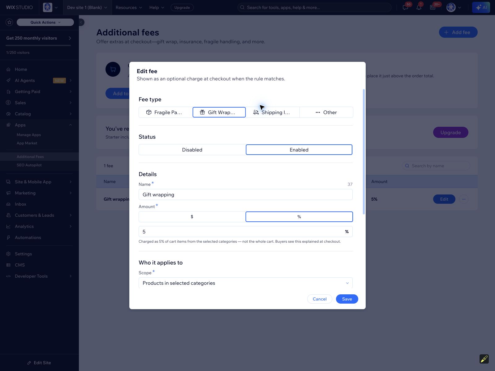 Checkout Fees & Add-Ons screenshot 2