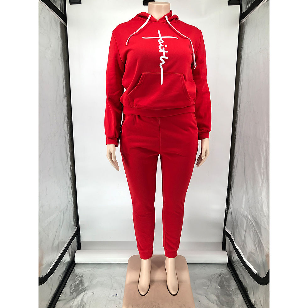 Miniatura: Trendy Plus Size Women's 2-Piece Tracksuit Set