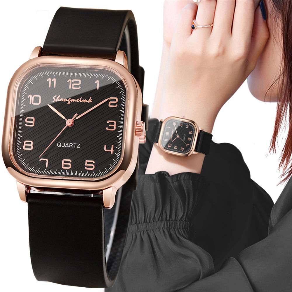 Fashion Square Women Watches Casual Silicone Strap Quartz Watch for Girls Clock