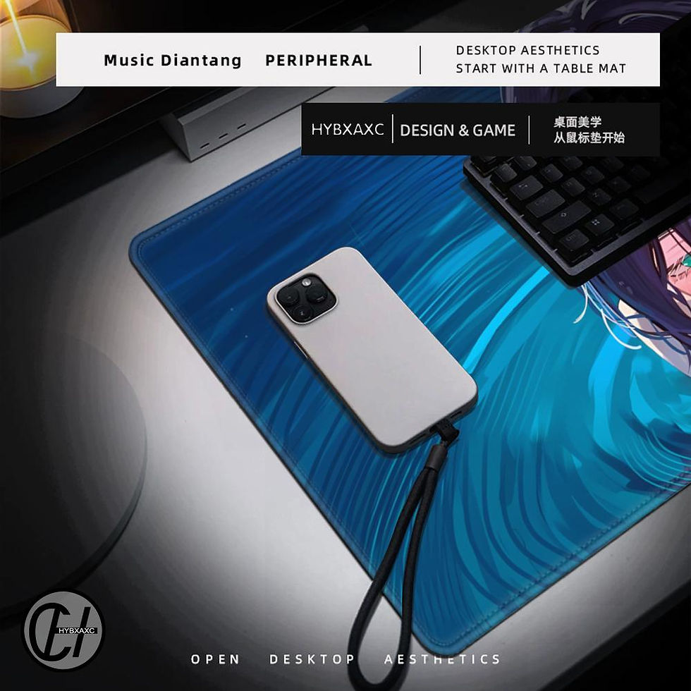 Miniatura: Mouse Pad Laptop Kawaii Anime Girl Reze Keyboard Pad PC Black And White Flower D