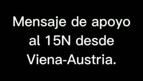 Mensaje de apoyo al 15N desde Viena-Austria