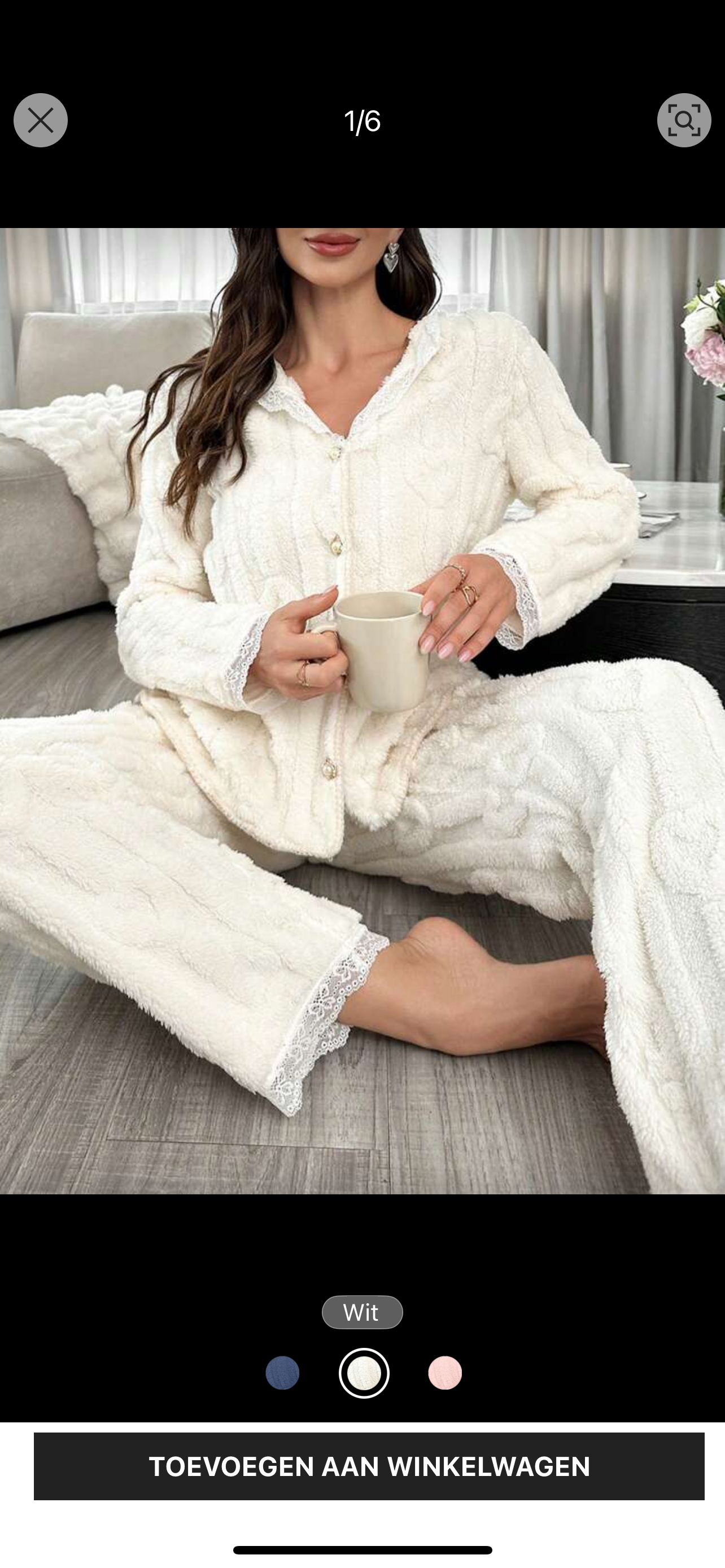 Cozy fleece pyjama set WHITE 