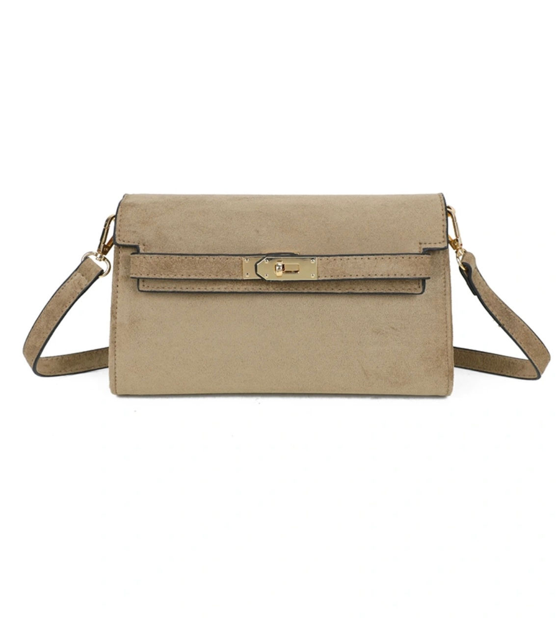 Elegante Schoudertas in Suède-look