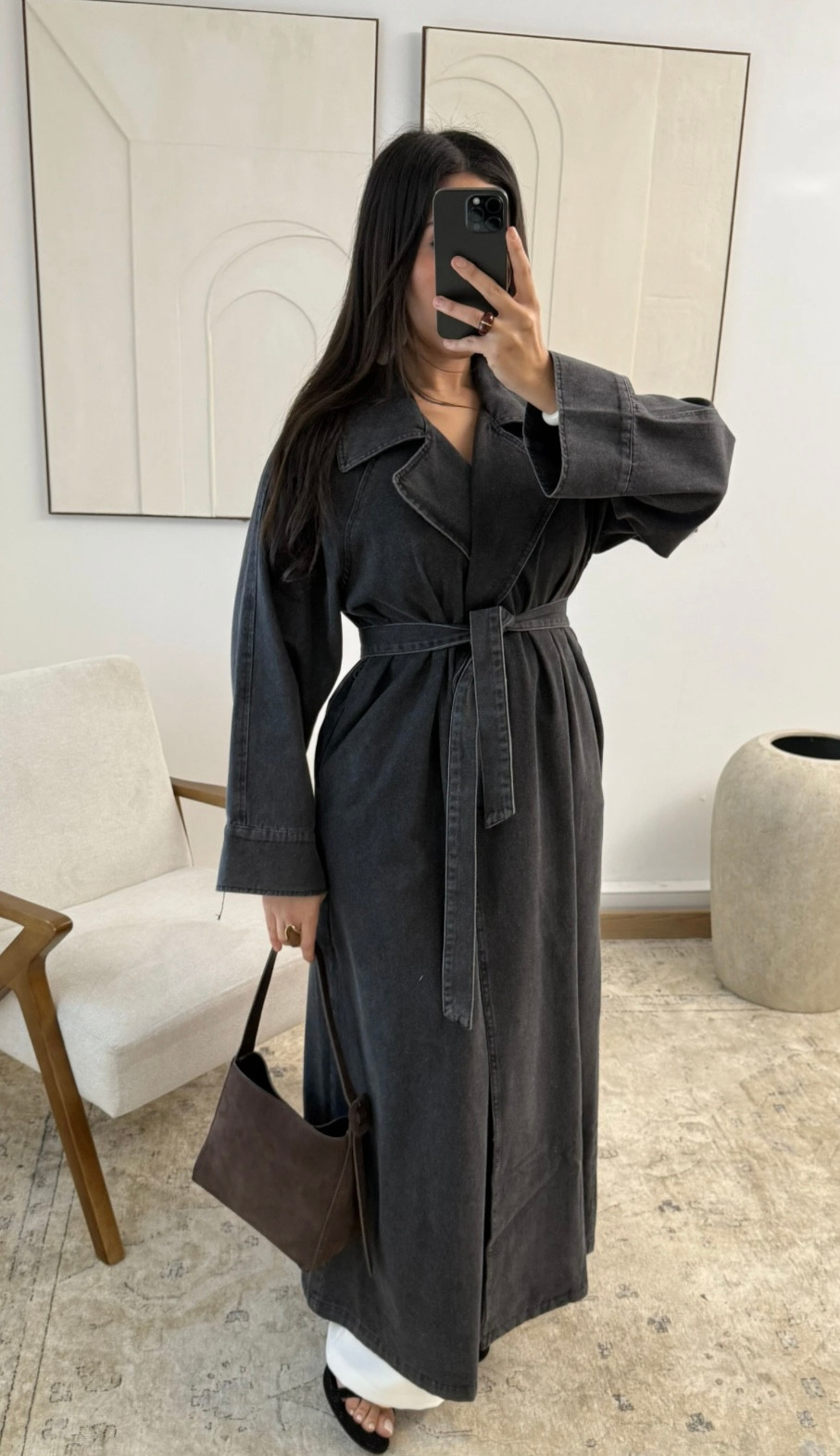 Premium Denim Trench one-size