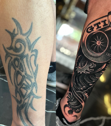 Cover-Up-Tattoo  VW Motor