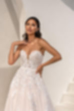 front close up view Lucy lace ballgown