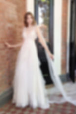 Thumbnail: front view of Aletta sensual tulle wedding dress