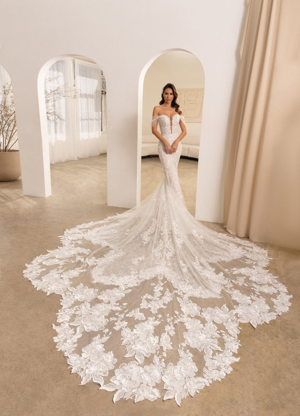 縮圖：back view Sensual Mermaid Wedding Dress