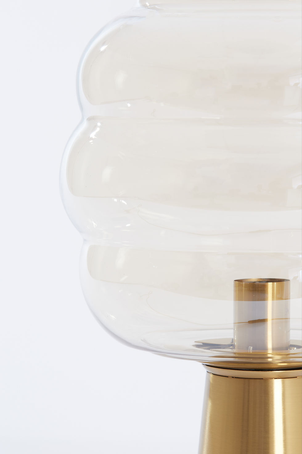 Thumbnail: MISTY Glass Table Lamp – Amber & Gold