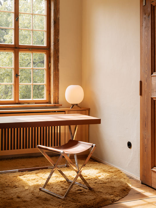 Interior view of workspace in Concept Space, Potsdam — natural light and wooden interior elements