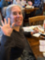 Woman waving