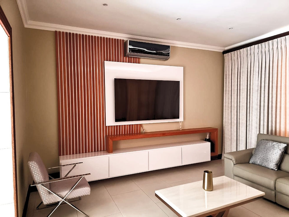 A Solid Wood and MDF TV Unit