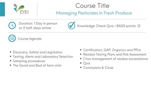Managing Pesticides in Fresh Produce