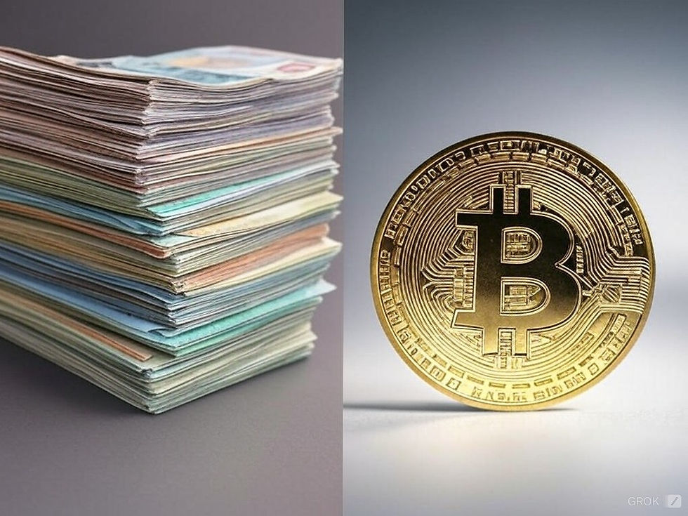 Centrally issued currency vs. Bitcoin.