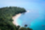 The famous banana beach on the beautiful