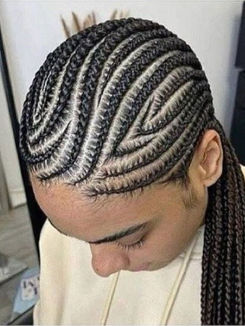 designed Woman cornrow HAIRSTYLE