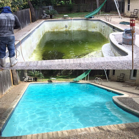 Extreme pool cleaning in Boerne with transformation results