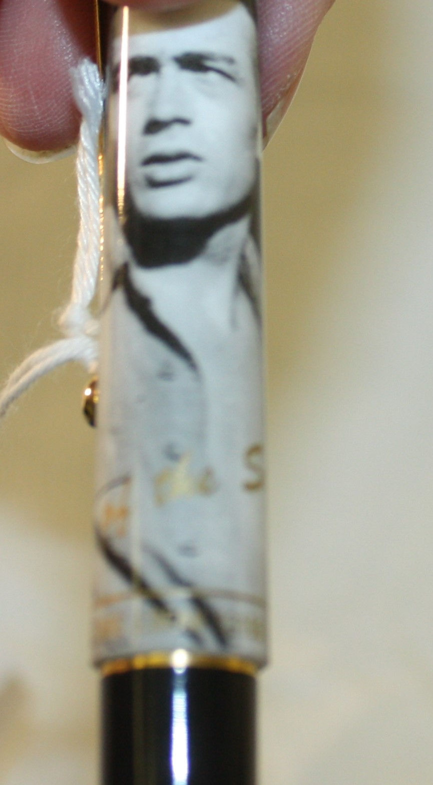 Thumbnail: Pair of JAMES DEAN Collectible Gold Ballpoint Ink Pens/Lids