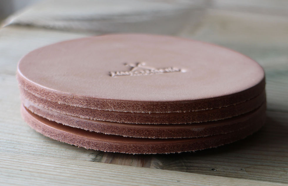 Thumbnail: Leather Coasters -Natural Vegtan