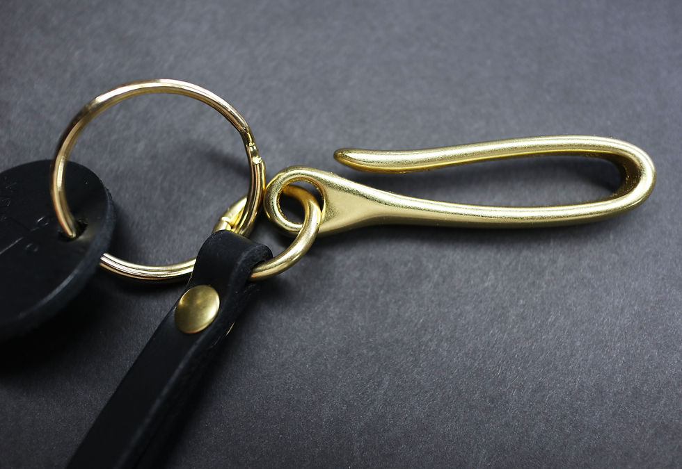 Thumbnail: Japanese style fish hook keychain -Black