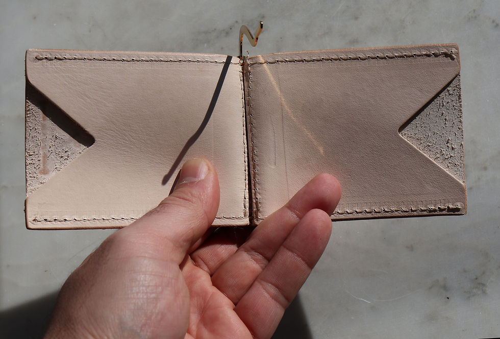 Thumbnail: Money clip wallet - Veg Tan